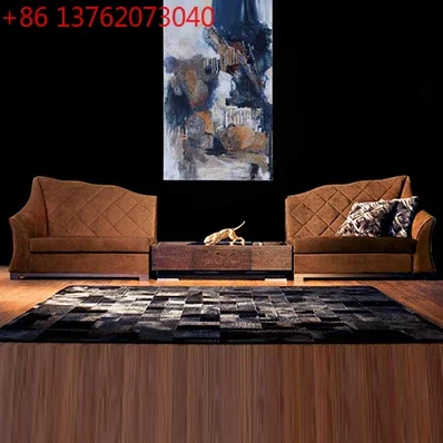 

Neoclassical fabric double sofa, living room multi-person sofa, solid wood leisure sofa