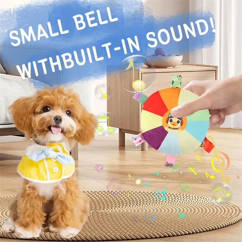 Creative High Quality Dog Toy Colorful Fluffy Bell Sounds Light Toy Interactive Game Multiple Patterns Pet Dog cat