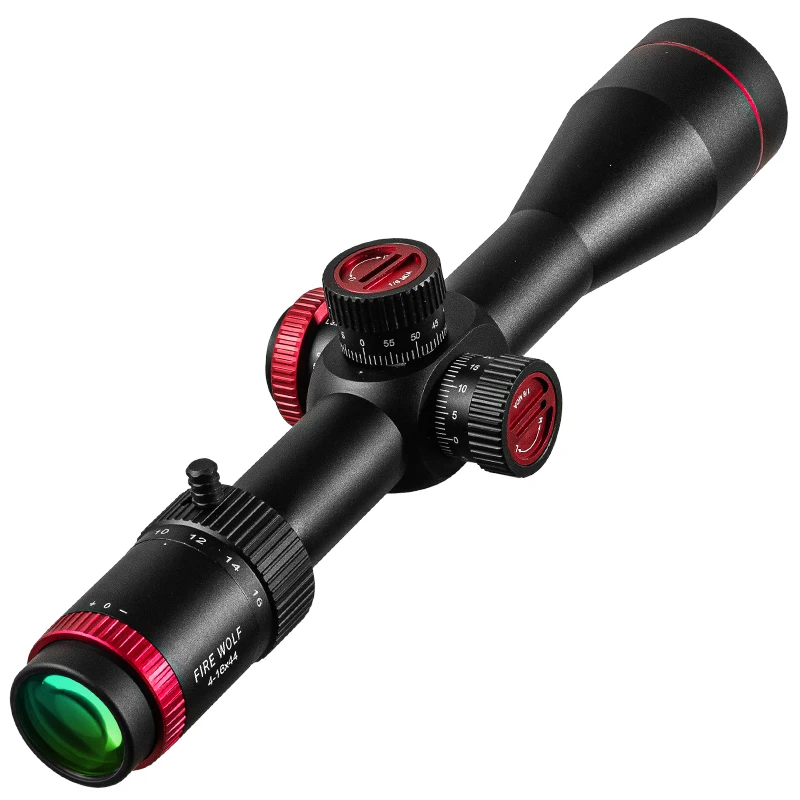 Imagem -03 - Lobo de Fogo qz 416x44 Ffp Caça Escopo Primeiro Plano Focal Riflescopes Tático Retículo de Vidro Gravado Mira Óptica