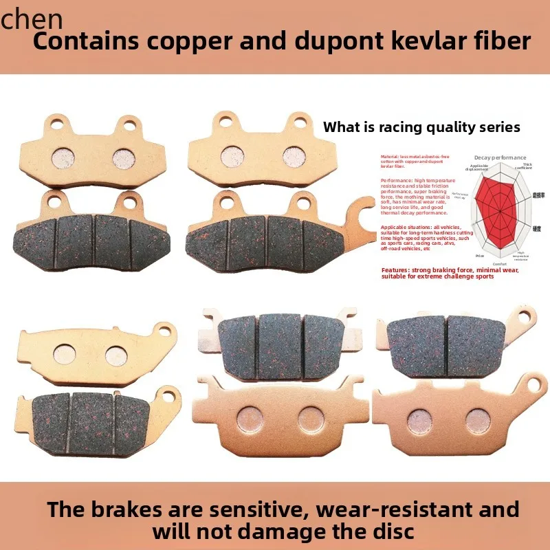 

ZML Compatible Horizon Sports Car 350 Aurora 400 Dual RN19 Motorcycle Front and Rear Brake Pads Disc Brake Pads