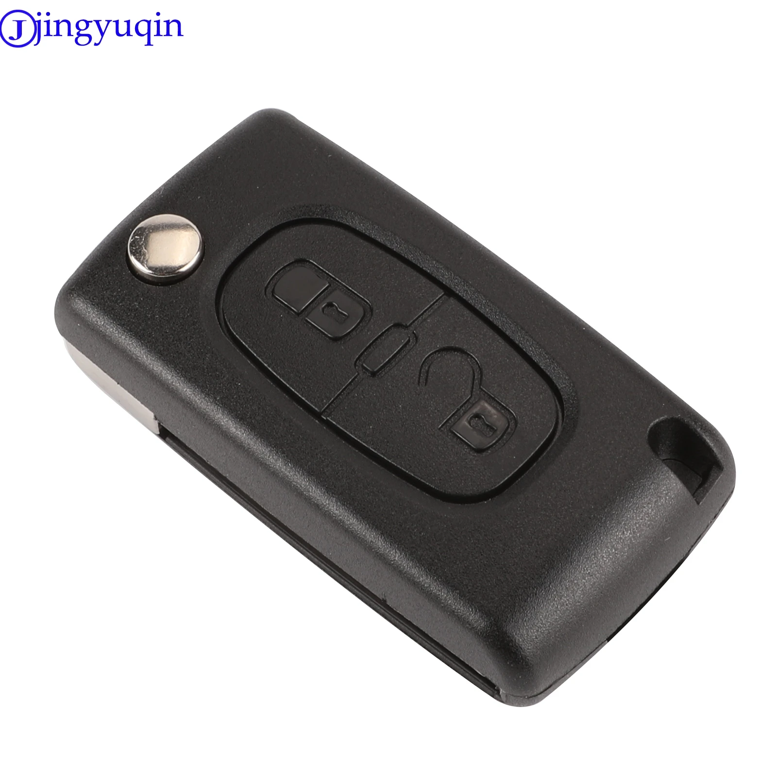 Jingyuqin Car Key Case Shell per Peugeot 307 407 308 607 per Citroen C2 C3 C4 C5 C6 C8 XSARA PICA CE523 HU83 CE536 VA2