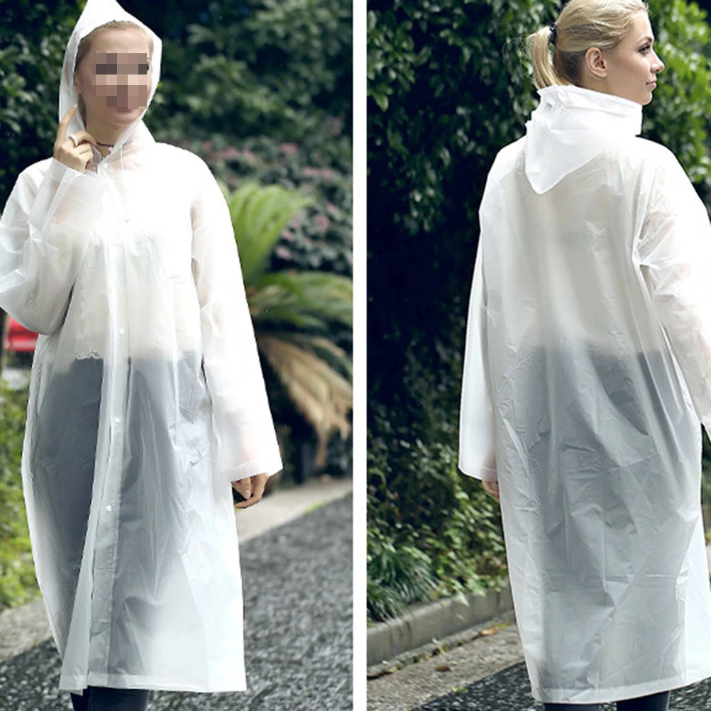 

EVA Raincoat Thickened Coats Waterproof Jacket Women Adults Foldable Lightweight Outdoor Activities PEVA Material Non Toxic Kids