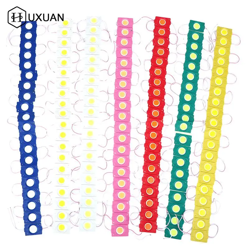 20pcs Led Module 12V Cob Mini Led Light Waterproof Advertisement Led Panel Digital Sign Warm White Red Green Blue Yellow