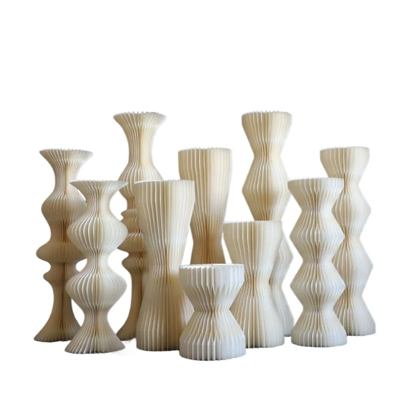 Roman wedding cylindrical paper folded flower decoration, suitable for wedding tables