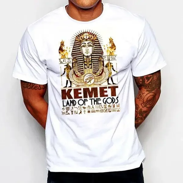 Egyptian T-Shirt Kemet Maat King Tut Nefertiti Hieroglyphics Black History tee