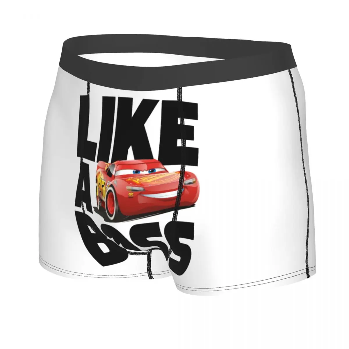 Custom Fashion Lightning McQueen Boss Boxers Shorts Panties Men's Underpants Comfortable Briefs Underwear