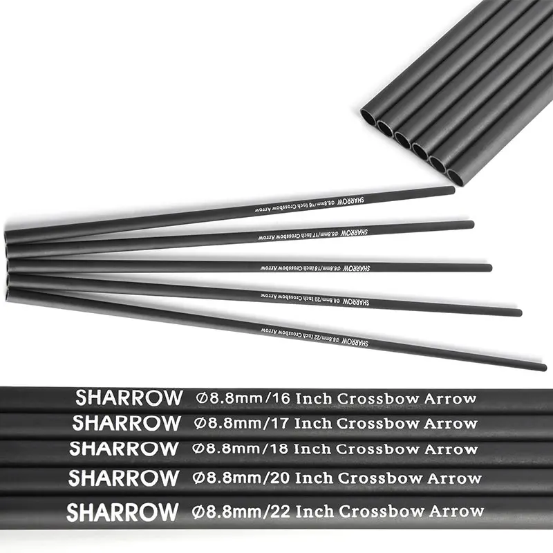

6/12pcs 16/17/18/20/22inch Crossbow Arrow Shaft Outdoor Hunting Shooting Mixed Carbon Shaft Bow and Arrow Archery Accessories