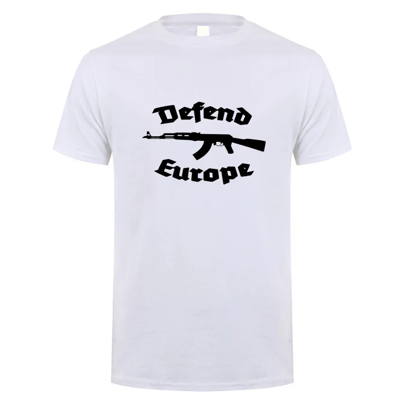 New Defend Europe T Shirt Summer Funny Men Short Sleeve Cotton T-shirts Unisex Oversized Tshirt Man Tops S-5xl