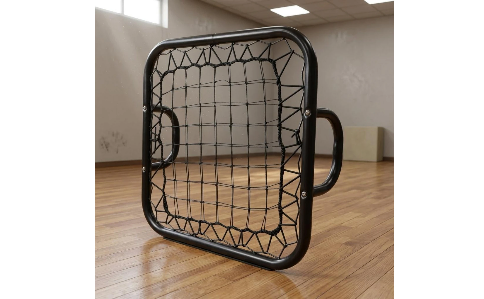 Portable Soccer Rebounder Net with Two-handle Design for Goalkeeper Reaction Training and Fast Rebounds at Home or Field Portable Soccer Rebounder Net with Two-handle Design for Goalkeeper Reaction Training and Fast Rebounds at Home or Field
