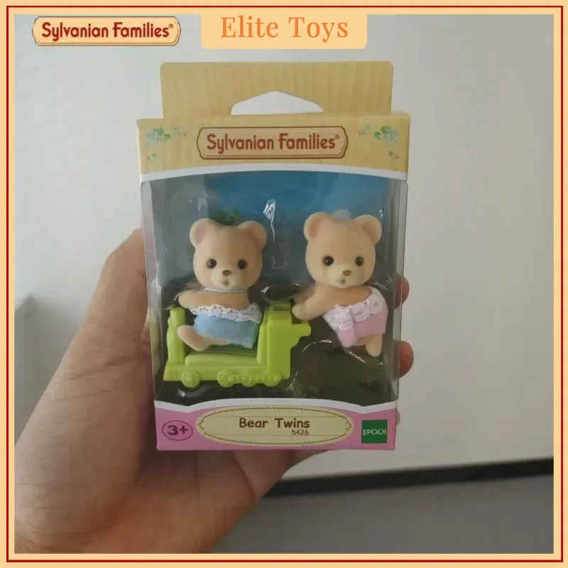 실바니안 가족 아기 침대 자동차 쌍둥이 북극곰 토끼 귀여운 시뮬레이션 장난감 피부 친화적 인 표면 무리 놀이 집 선물