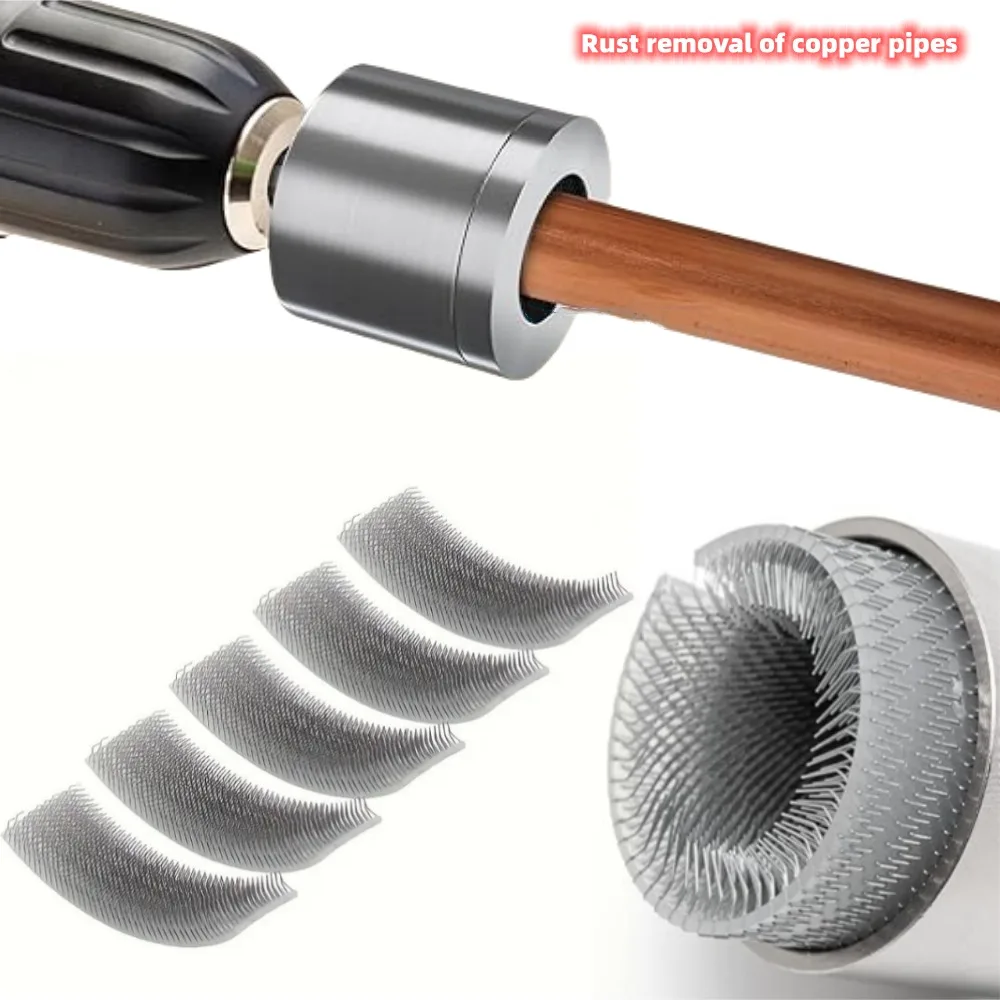 15/22mm Electric Drill Pipe Cleaner Copper Pipe Cleaning Replacement Brush Rust Removal Cleaning Brush Tool Drill Accessories