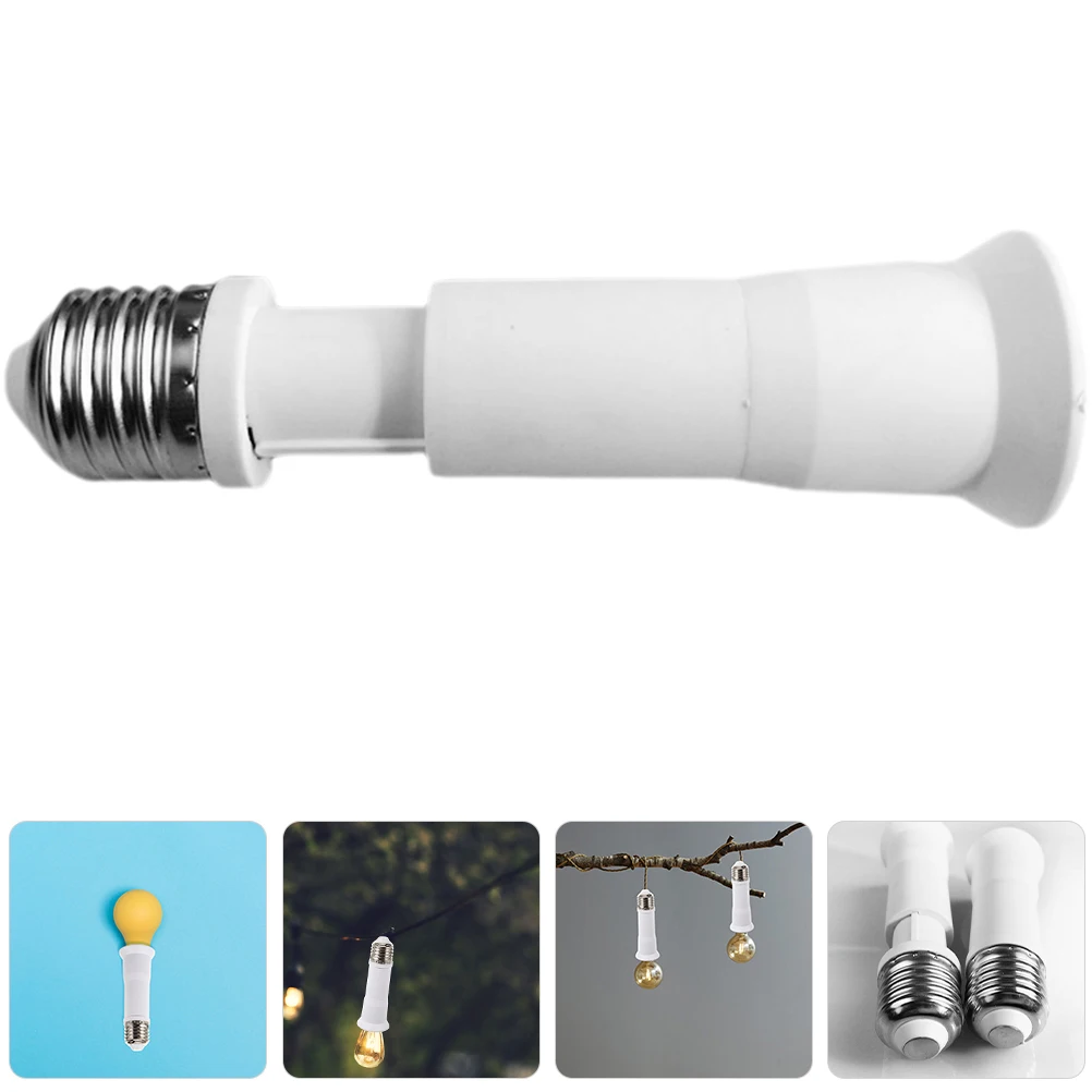 

Adjustable Telescopic Lamp Head Socket Extender Bulb Holder Lengthen Recessed Light Converter Extension Adapter Durable White