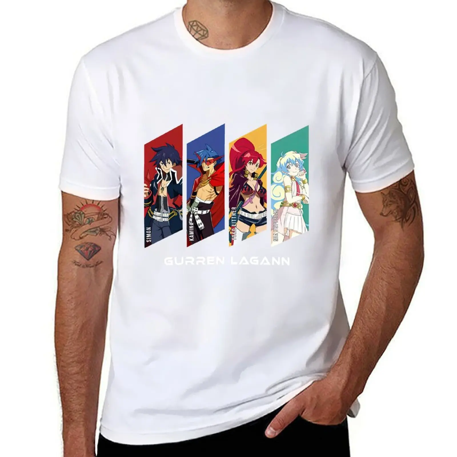 

Tengen Toppa Gurren Lagann T-Shirt cotton t shirts man 100% man t shirts graphic T-Shirt