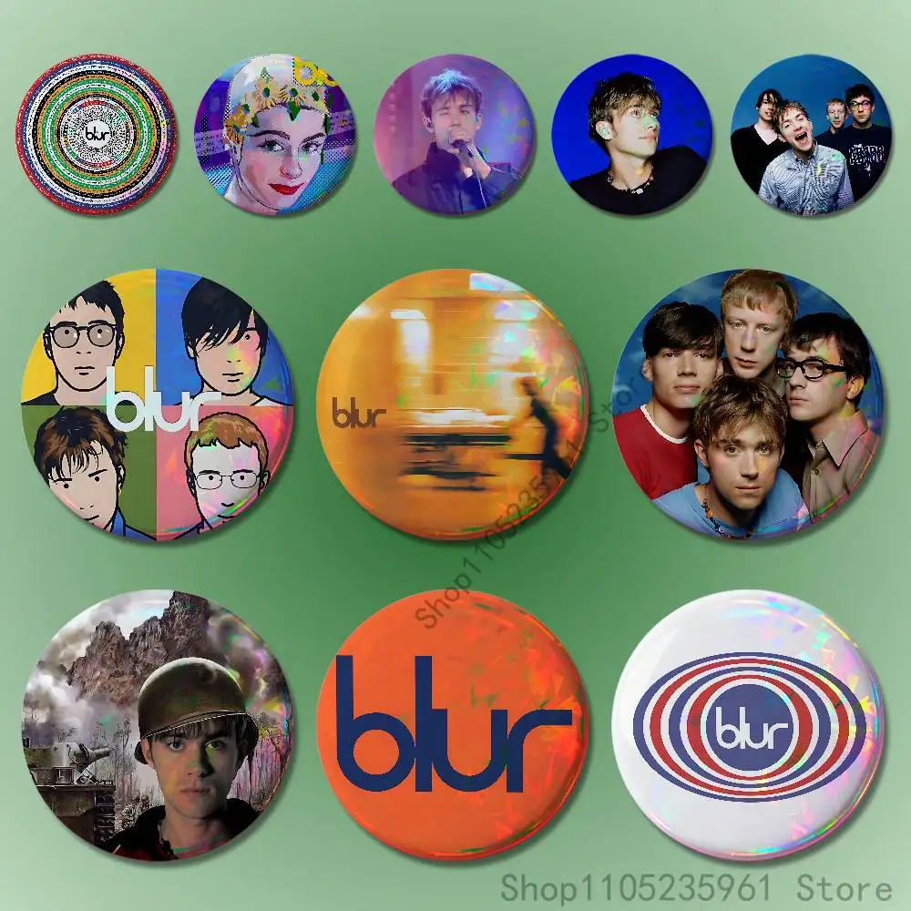 

B-Blur 58mm 44mm HD Print Brooch Badges Pretty Derby Round Display Brooches Lapel Pins Custom