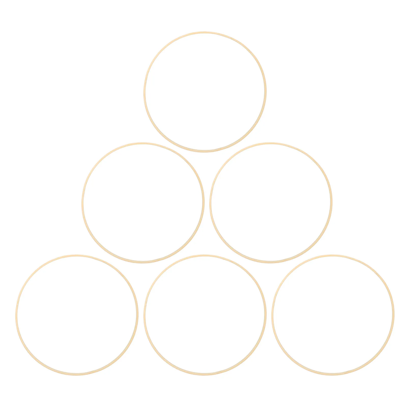 6Pcs Bamboo Hoop Rings for Crafts Smooth Edges 30Cm Dreamcatcher Macrame Floral Wreath Rings DIY Wedding Decoration