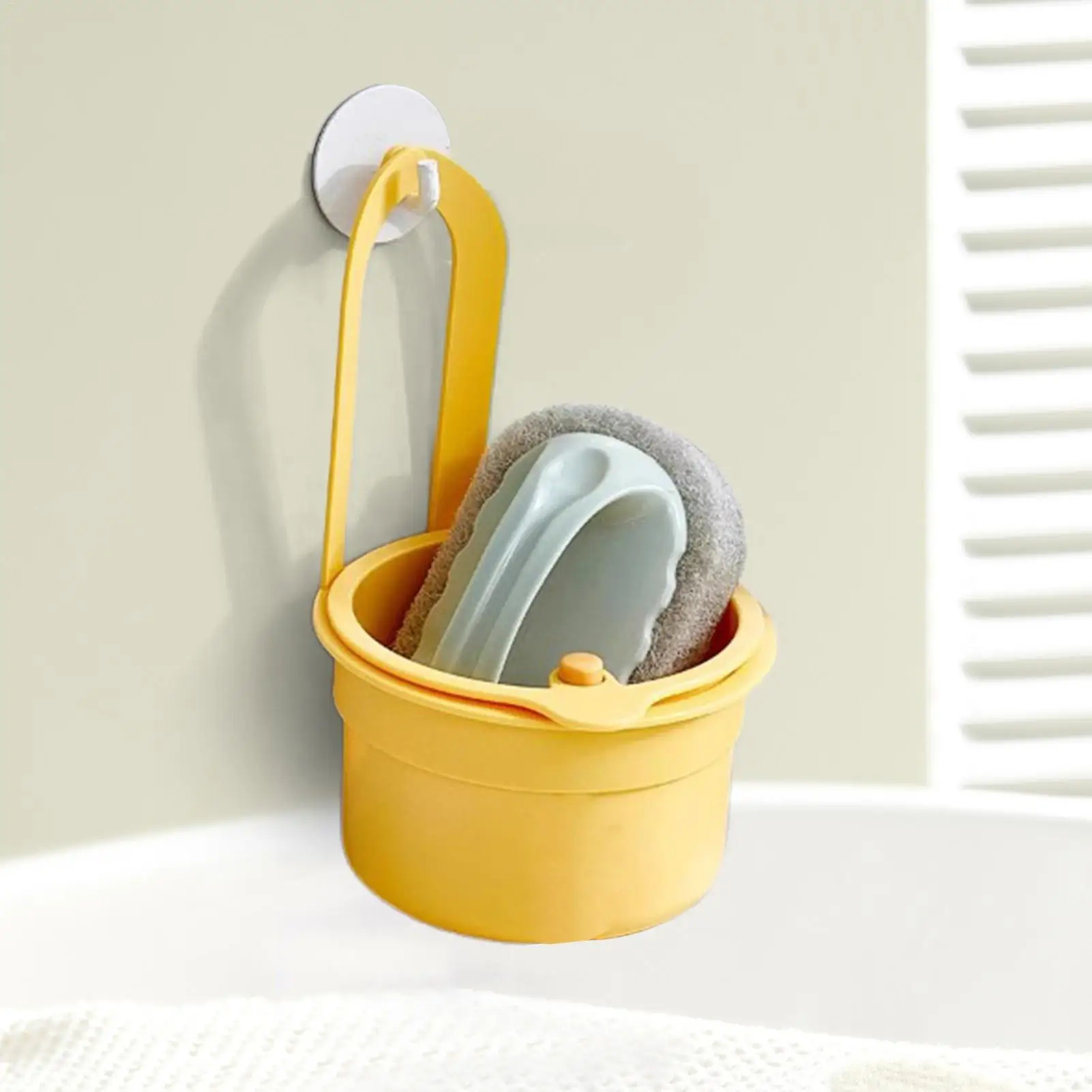 Waschbecken-Filterkorb, Wasserhahn-Hängefilter, Küche, hängender Abflusskorb, drücken Sie, um das Waschbecken-Sieb für Zuhause und Wohnung zu reinigen