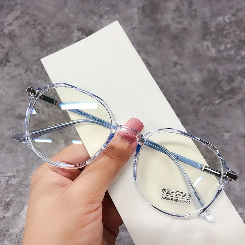 Unisex Anti-Stress Decorative Blue Light Blocking Filter Computer Glasses Men Women Frame Eyeglasses Clear Spectacles 오버사이즈 안경