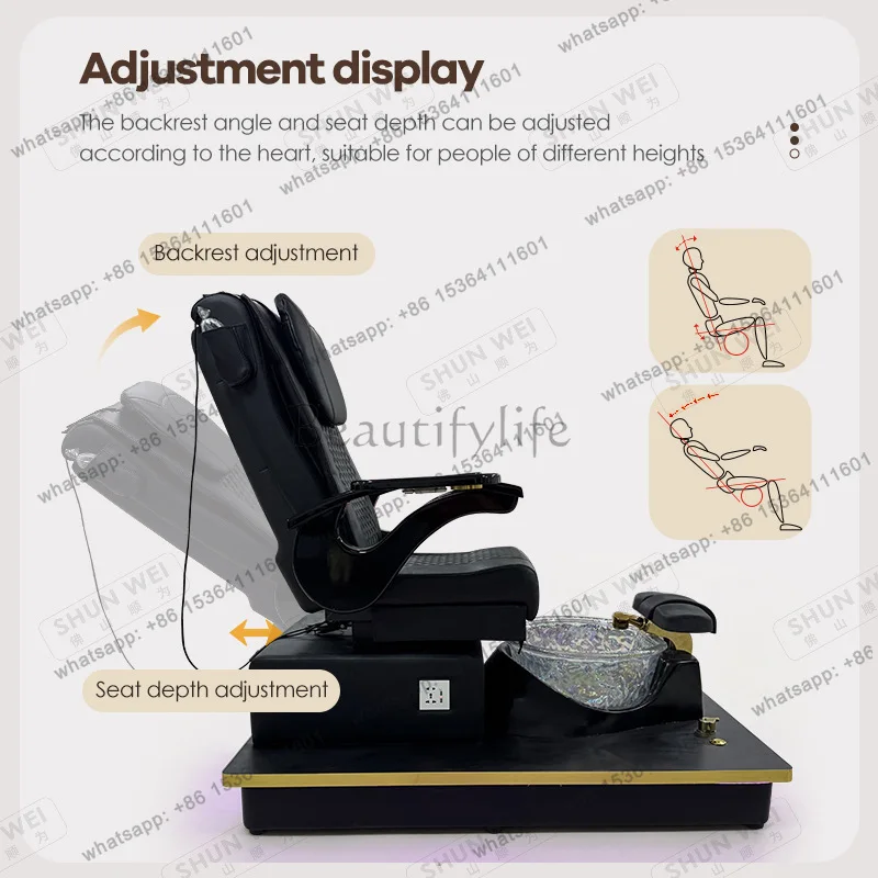 Factory Direct Sales Cross-border Electric Massage Foot Chair Beauty Salon SPA Foot Care Chair