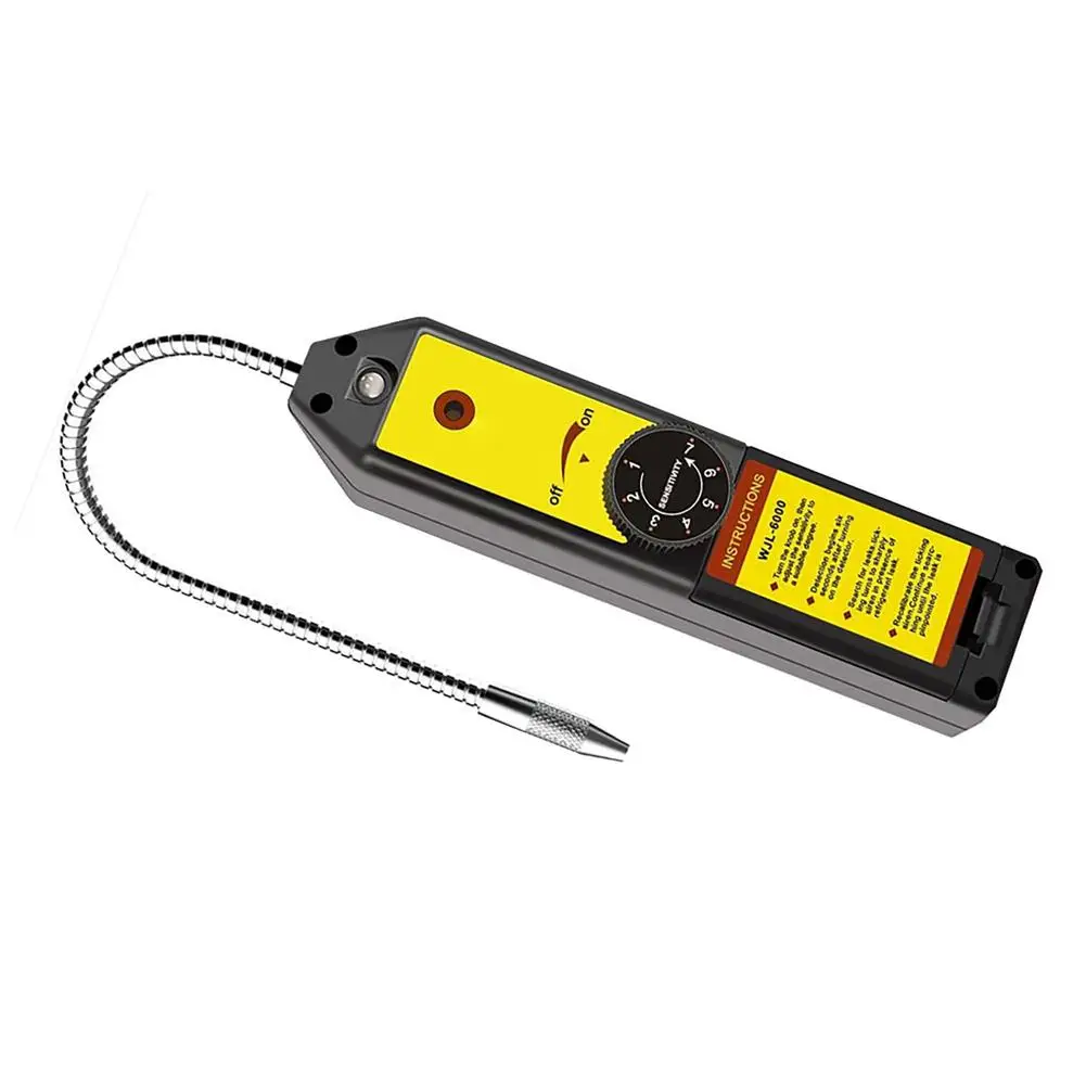 WJL-6000 Refrigerant Leak Detector LED Instructions Light Sniff Halogen Gas Leak Detector Halogen Air Condition HVAC