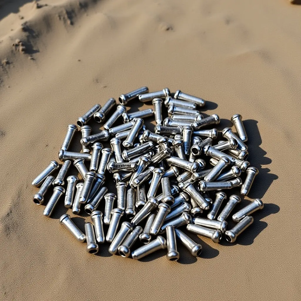 100Pcs Bicycle Cable End Tips Aluminum Alloy Brake Cable Cap for Bike Brake and Gear Cables Crimp Terminal Fittings