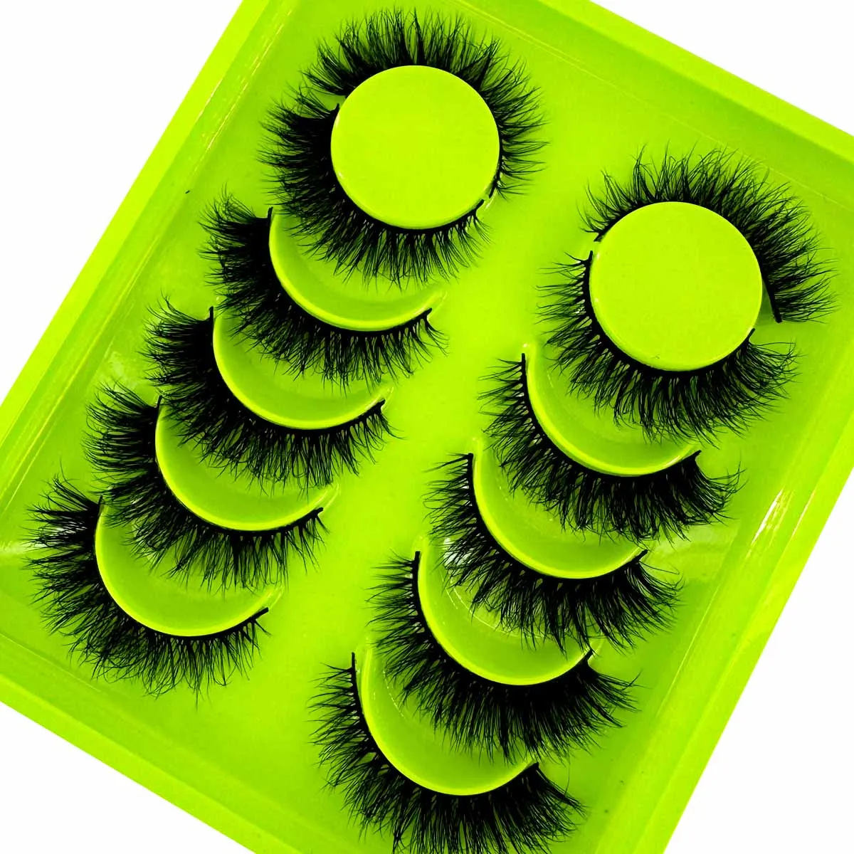 6Pairs Eyelashes Natural short 3D Mink Lashes Fluffy Volume Mink False Eyelashes Cruelty Free Wispy Lashes Make Up Cilios