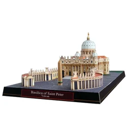 Vatican St. Peter's Basilica World Famous Architectural 3D Paper Model Handmade DIY Handmade Toy