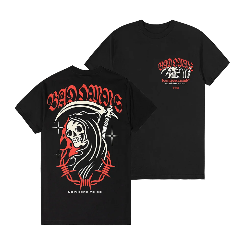 Bad Omens Nowhere To Go 100%Cotton Tshirt unisex retro rock Y2k Gothic style 2026 summer New O-neck Short Sleeve graphic shirt