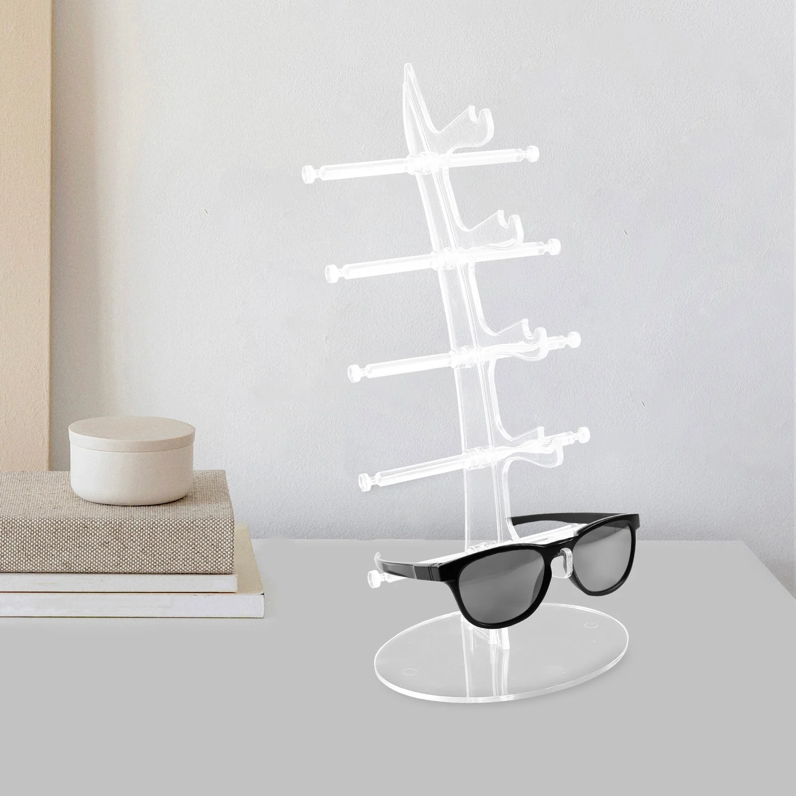 

Glasses Display Acrylic Sunglasses Rack Multi-tier Eyeglasses Holder Desk Multi-Tier Glasses Holder Organizer Storage Solution