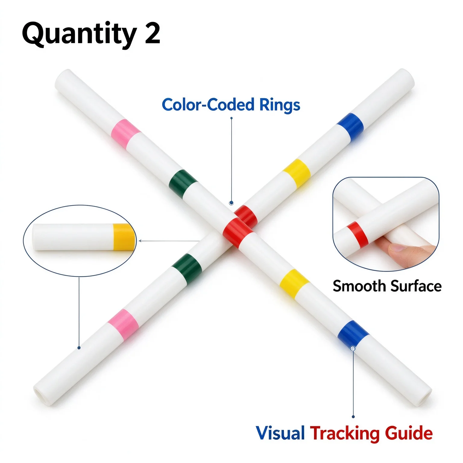 Eye Movement Training Pointer Stick, Visual Tracking Indicator Wand for Vision Therapy 2 pcs.