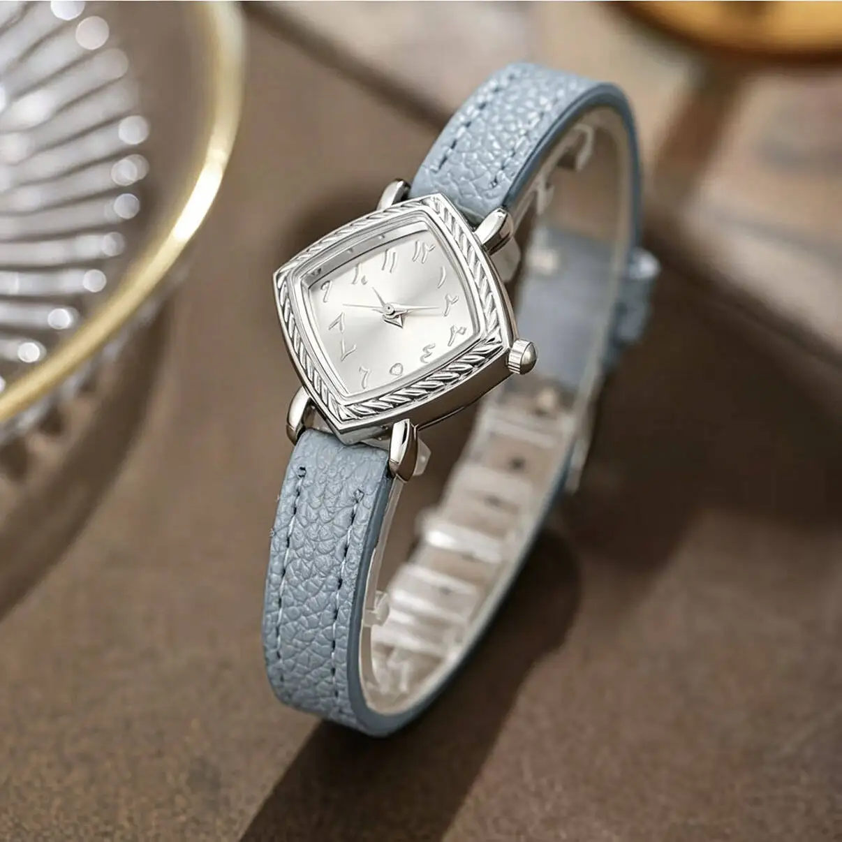 Business Causal Fashion Teperament Women Ladies Diamond Quartz Wrisrt Watches Anniversary Gift