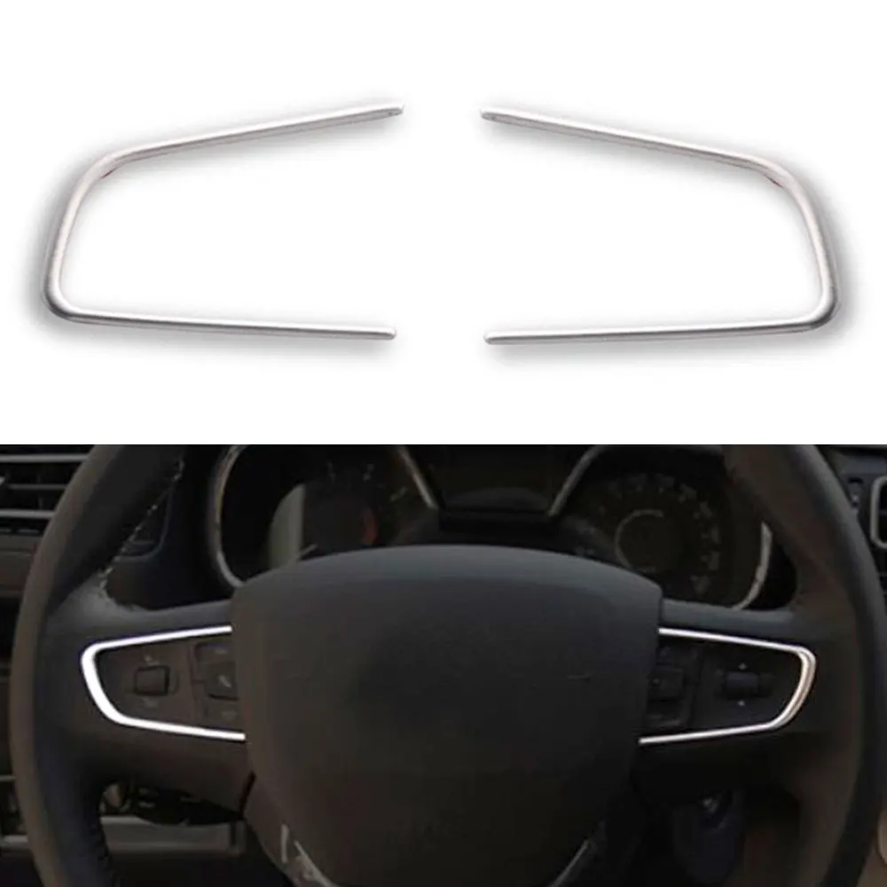 

2Pcs Steering Wheel Sequins for Peugeot 408 14-19 508 11-18 3008 16-18 Citroen C3-XR 15-18 C4 16-18 Buttons Cover Interior Acc.