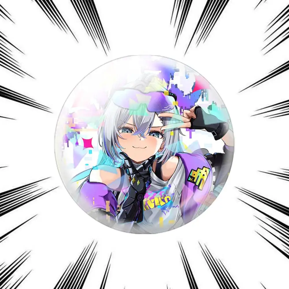 Silver Wolf LV.999's Honkai Star Rail HSR  75mm 44mm 25mm Accessories Toys Badge Brooch Backpack Hat Pins view 6
