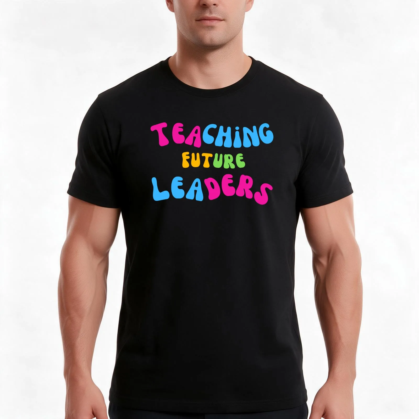Teaching Future Leaders T-Shirt, Summer Casual Cotton Tee, Oversized Streetwear Tops, Vintage Graphic Print, Unisex Men Women