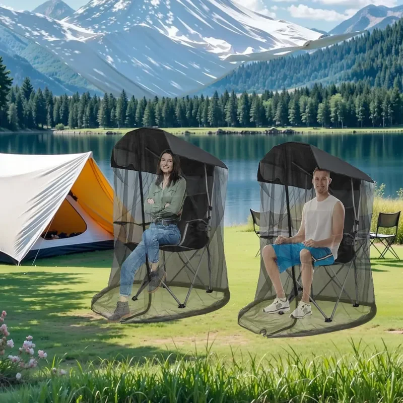 For Outdoor Swing Mosquito Net Fishing Courtyard Garden Rocking Chair Blackout Gauze Easy to Install for Travel