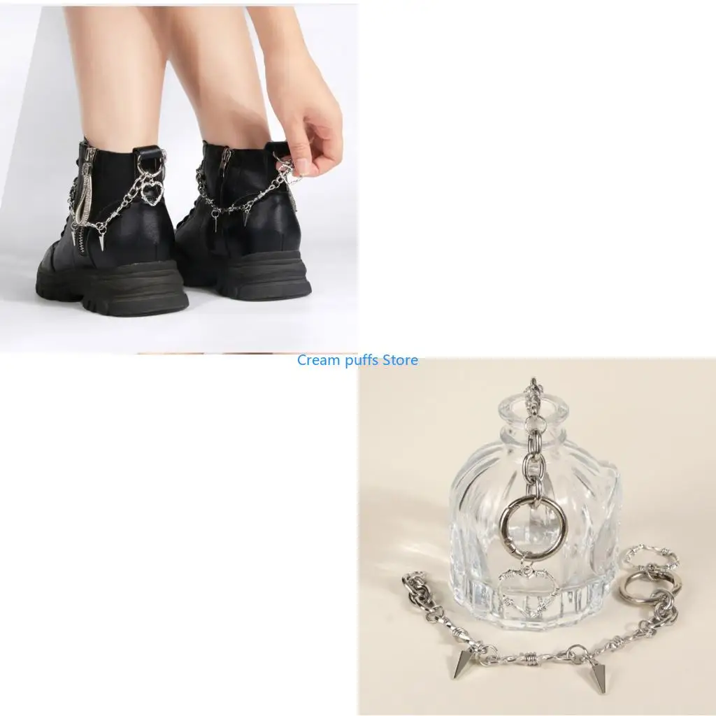 50LE Sneakers Chains Shoe Ornament For Women Teen Boot Athletic Shoe Embellishment