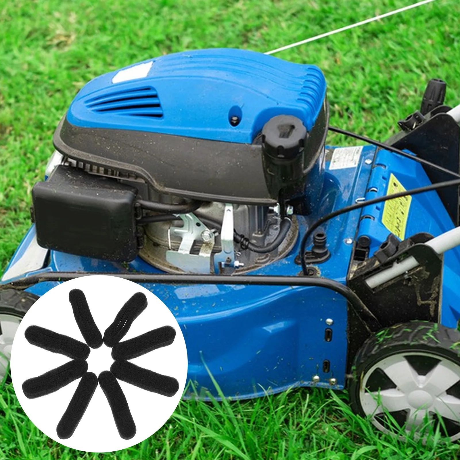 

20pcs Lawn Mower Air Filter Sponge Replacement Double Layer Black Compatible With Cultivator Trimmer Garden Tools Outdoor