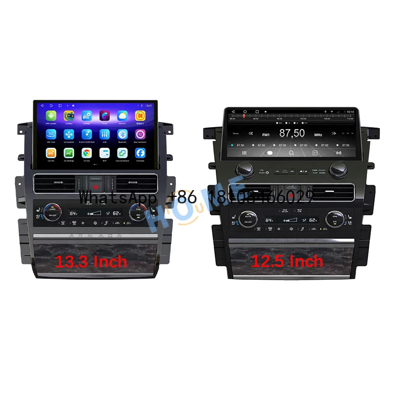 

Car GPS Dashboard Instrument Display Android Touch Screen for Nissan Patrol Y62 2010-2022 Multimedia Player Digital Carplay Auto