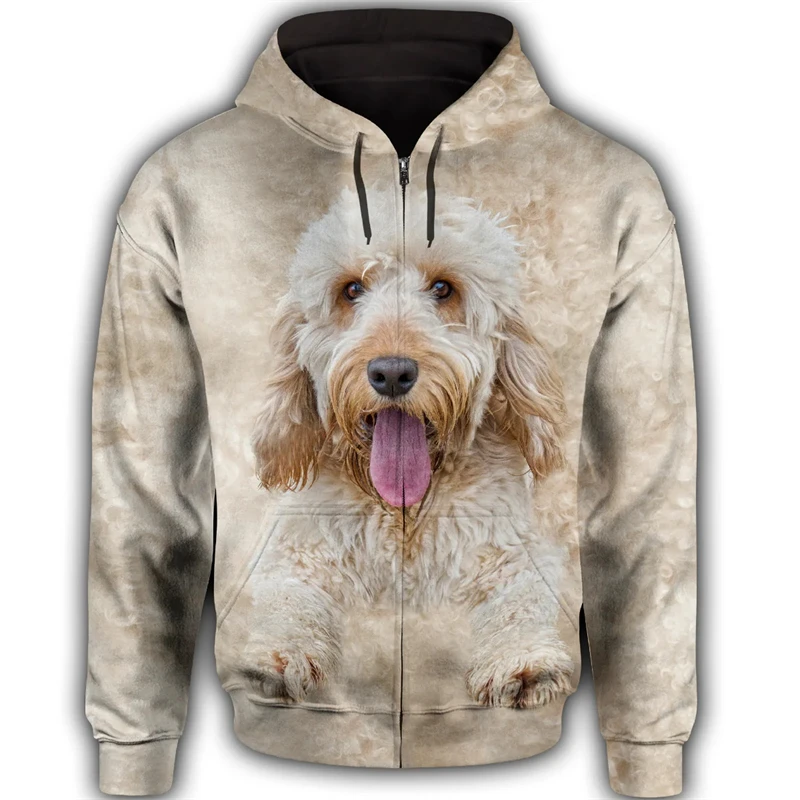 3d Pet Dogs Graphic Printed Zip Hoodie Men Women Kids Sweatshirt Fashion Casual Rottweiler Pattern Y2k Hoodies Christmas Coat