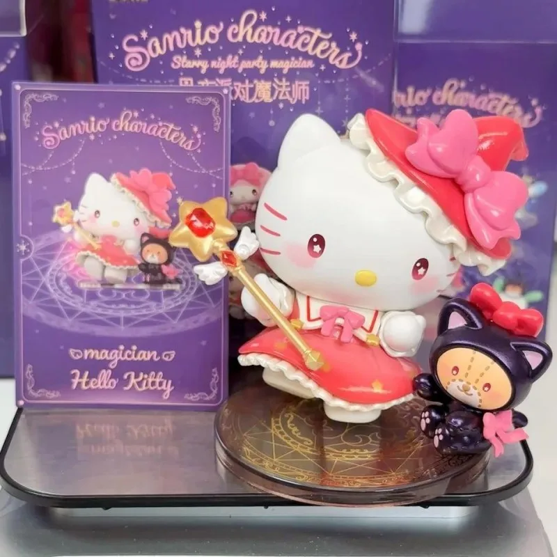 Sanrio Character Starry Night Party Magician Series Blind Box Kuromi Pochacco Mystery Box Surprise Toy Cute Doll Birthday Gifts