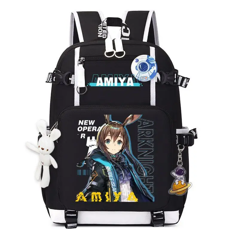 Arknights Anime Collaboration Backpack Cute Ultra-Light 3D Large Capacity Amiya Talula Double Shoulder Bag Anime