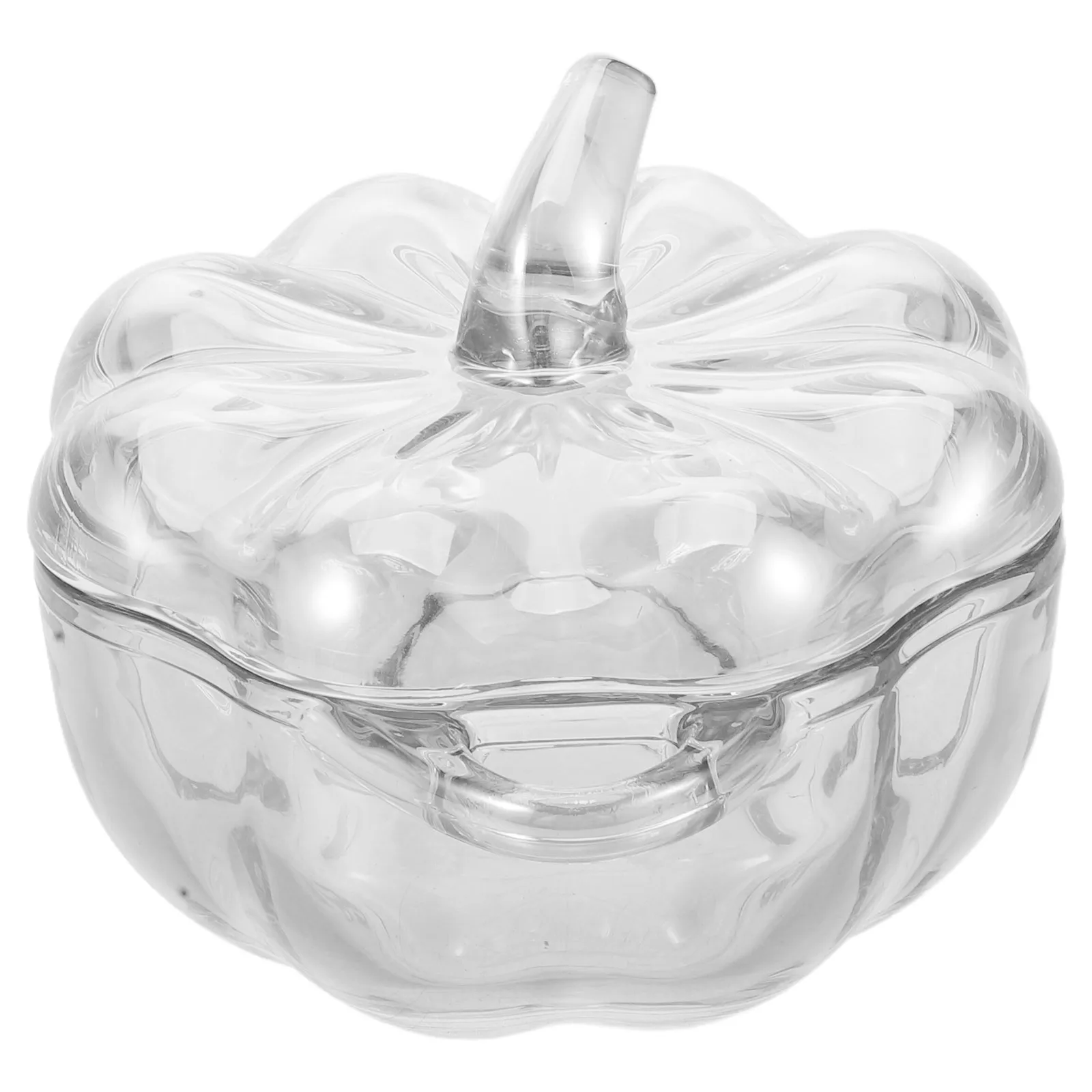 

Glass Pumpkin Jar 12.5cm European Candy Bowl Covered Cookie Storage Container for Home Halloween Wedding Decoration