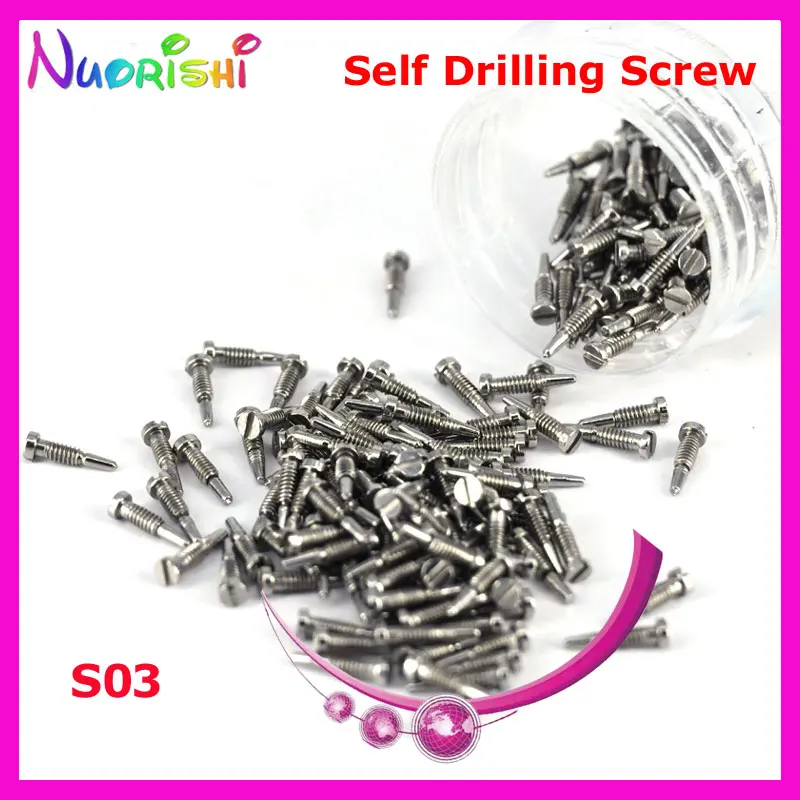 

500pcs Eyewear Glasses Self Drilling Screw Self Breaking Tapping Screws free shipping