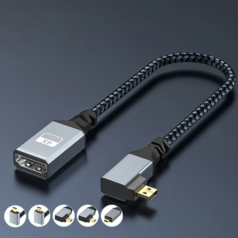 

6x2.3mm to 14x4.5mm Video Cable Fast Speed 3840x2160P 4K60hz Video Cord Bidirectional Transmission