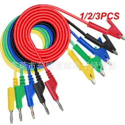 1/2/3PCS Cleqee P1037 4mm Banana Plug To Alligator Clip Test Leads Kit Crocodile Clamps Multimeter Cable 1M Wire 1000V/15A