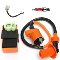 Universal Sparking Plug 6 pins Wire CDI Ignition Coil Spark Plug Fits GY6 Motorcycles 50CC 125CC 150CC Scooter