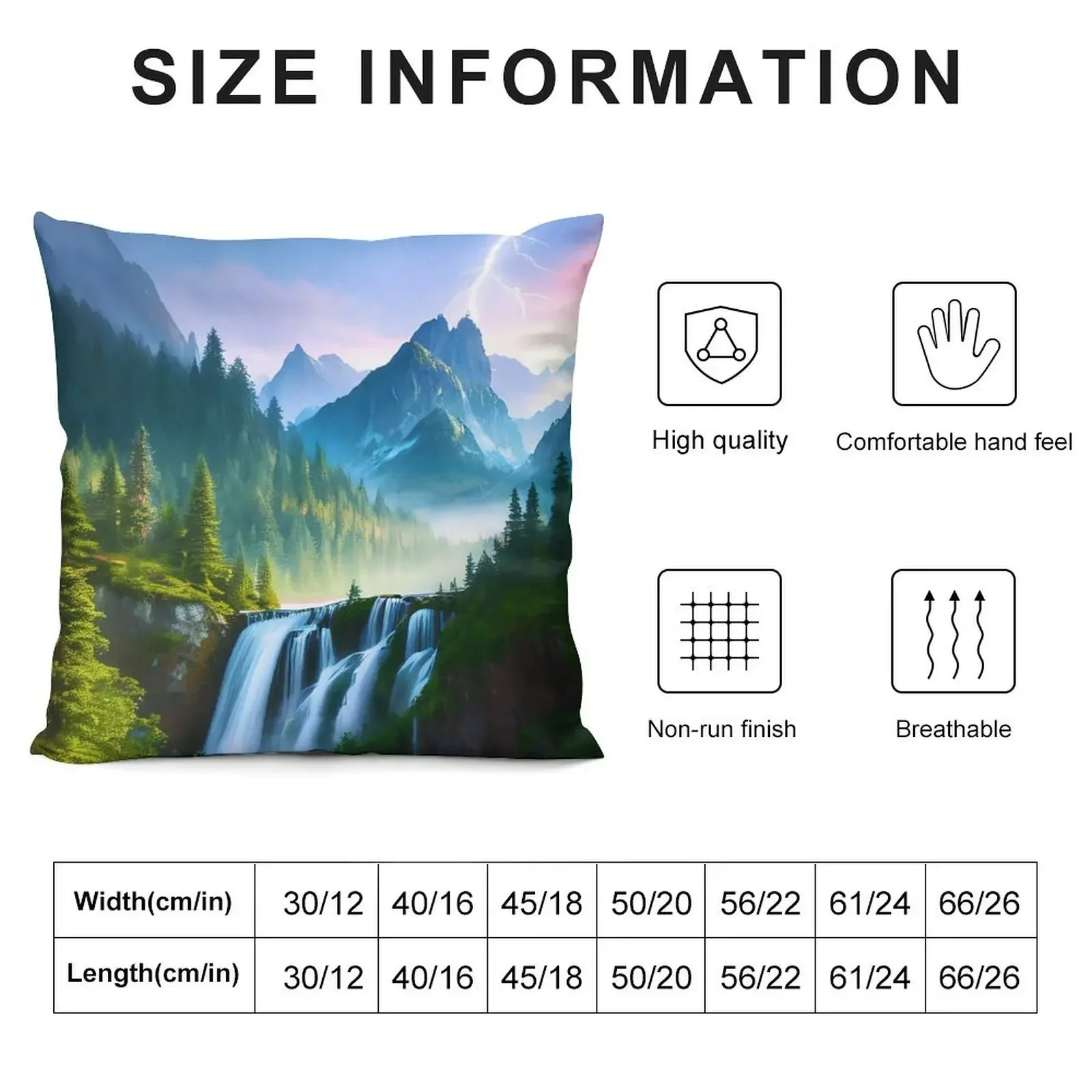 The Ultimate Nightscape: Mountains, Waterfall and the Glowing Stars Above Throw Pillow Sofa Cushion Christmas Pillow pillow