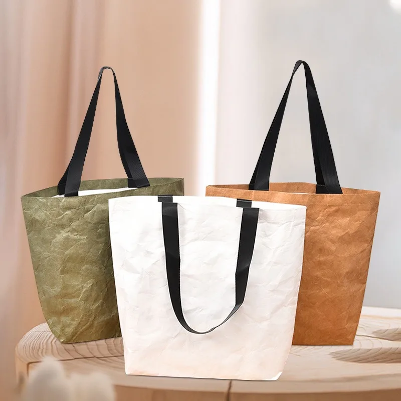 Dupont Paper Handbag with Custom Logo Washable and Tear-resistant, Custom-made Dupont Paper Shopping Bag