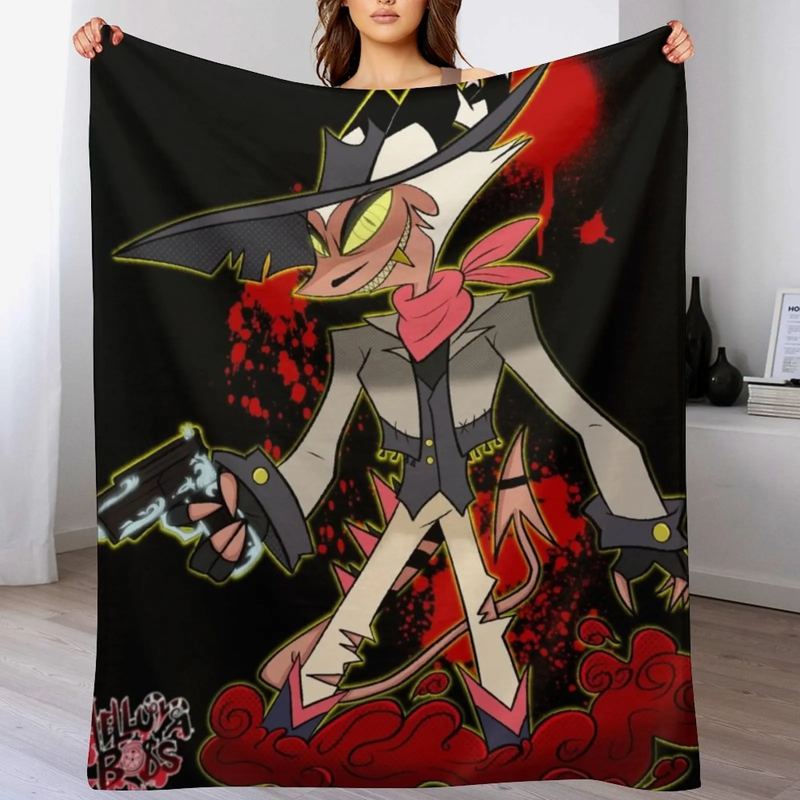 

Striker-Helluva Boss Throw Blanket warm winter Moving blankets and throws Retros Blankets
