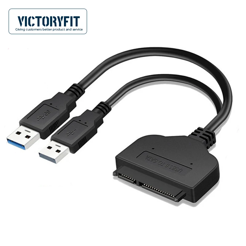 SATA to USB Cable Hard Drive Adapter With Working Indicatior for 2.5 Inch SSD or HDD 5Gbps High-Speed External Hard Disk Reader