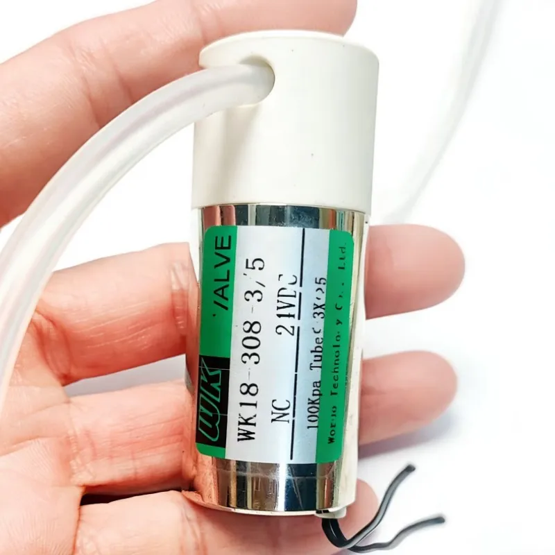 WK18 Normally Closed Clamp Pipe Valve Squeeze Break Pressure Micro Solenoid Valve Pinch Off Valve Stop Valve 24V